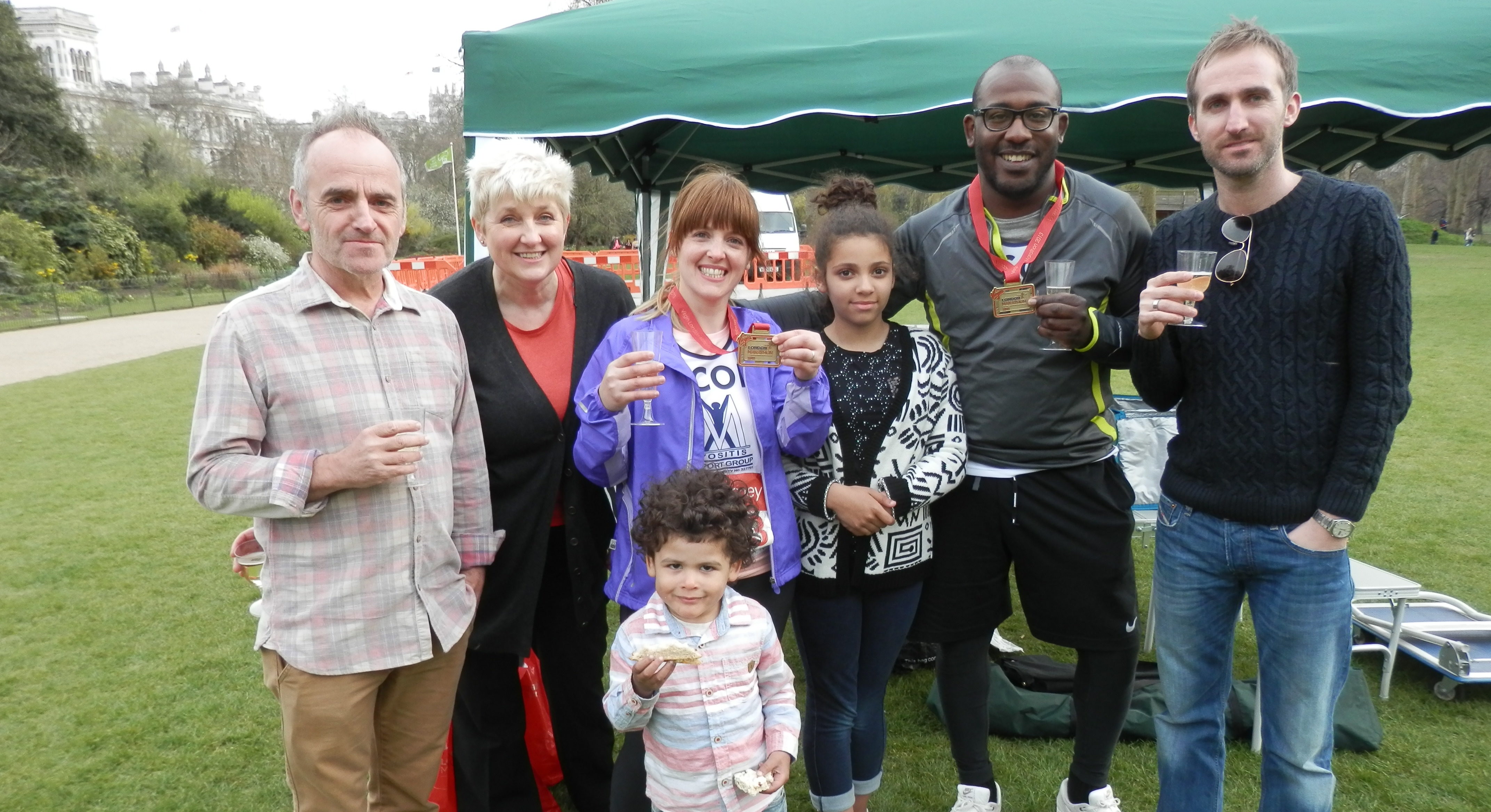 London Marathon runners and supporters